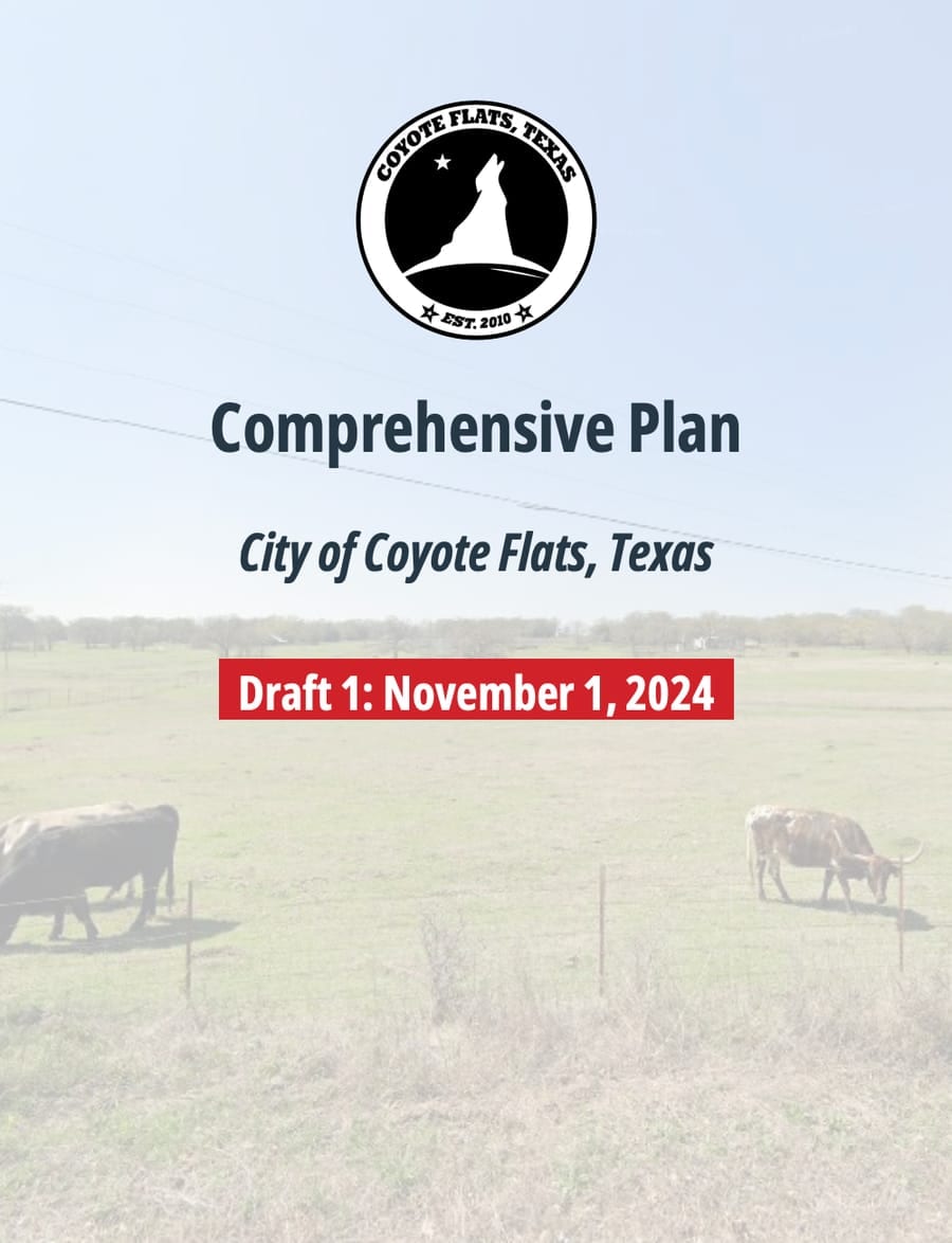 A comprehensive plan for the city of coyote flats texas